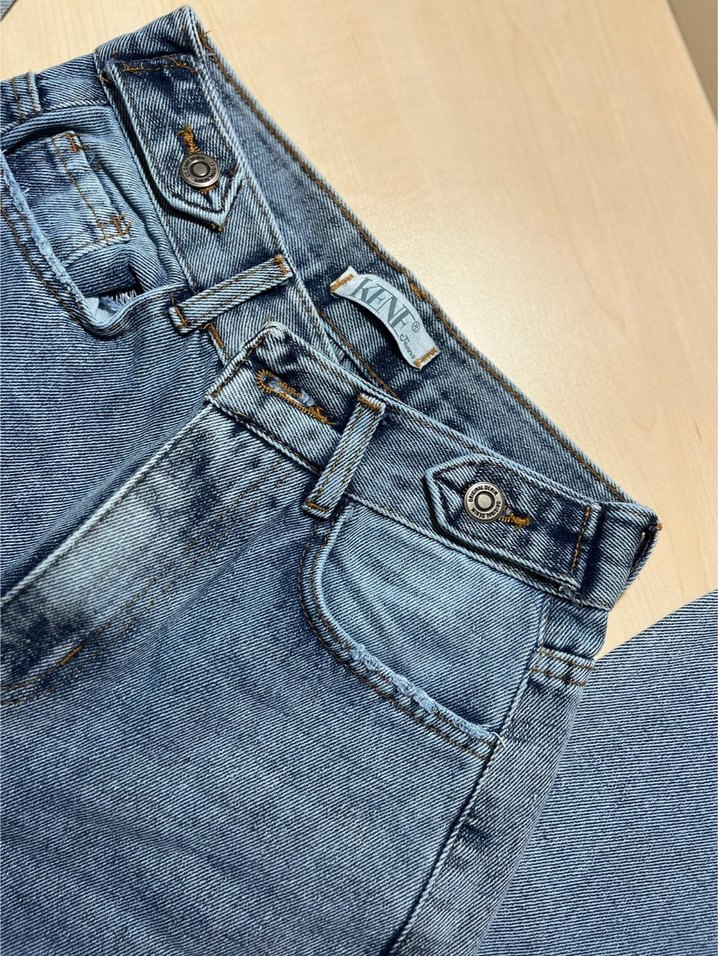 Kadın Mavi  Denim Pantolon - Görsel 2