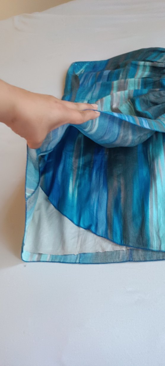 Mavi Gri Drapeli Straplez Mini Elbise - Görsel 5