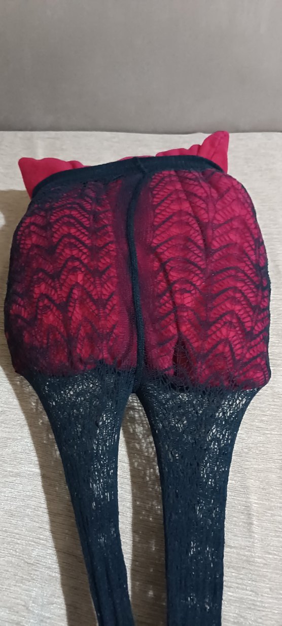 Siyah Dantel Gotik Kadın külotlu çorap - Görsel 4