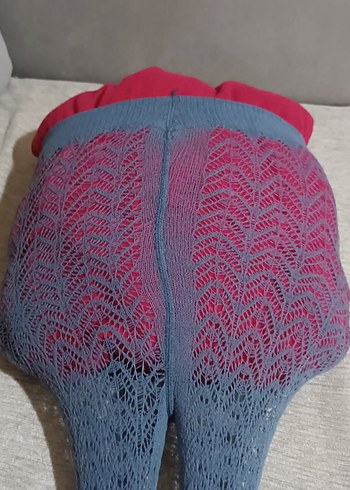 Gri Dantel Kadın külotlu çorap - Görsel 5