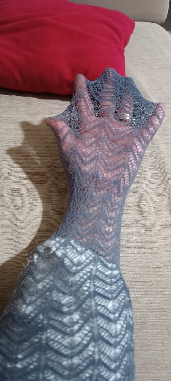 Gri Dantel Kadın külotlu çorap - Görsel 4