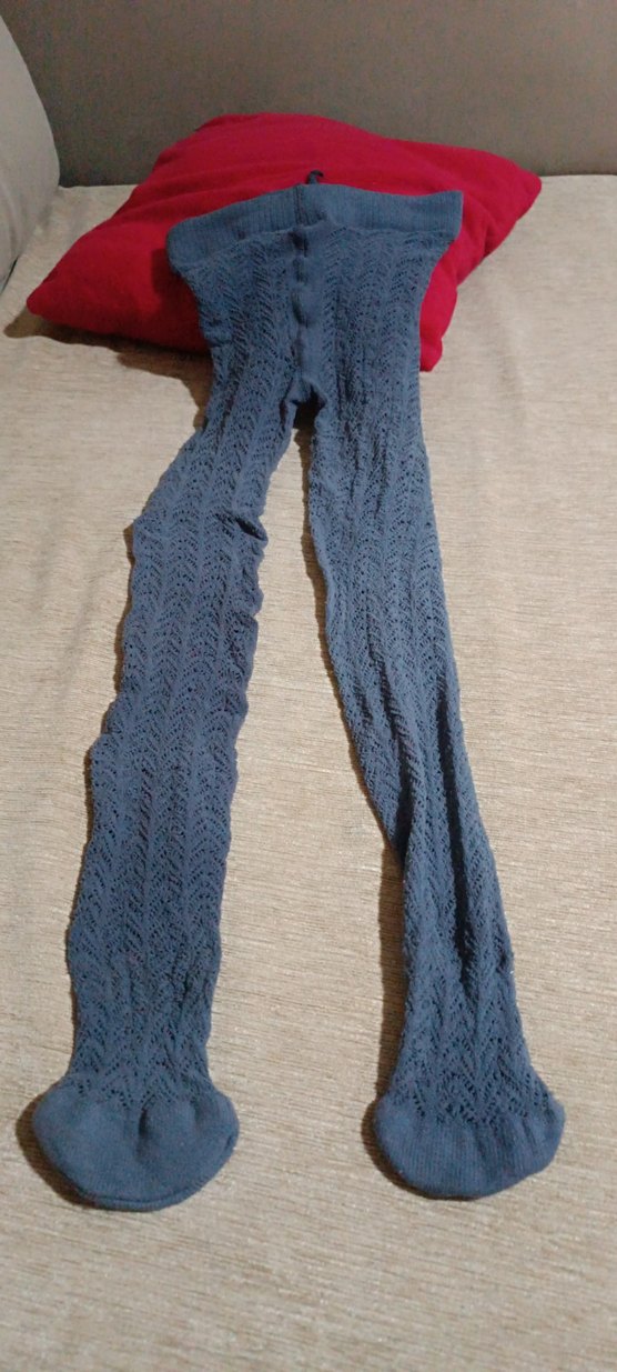 Gri Dantel Kadın külotlu çorap - Görsel 2