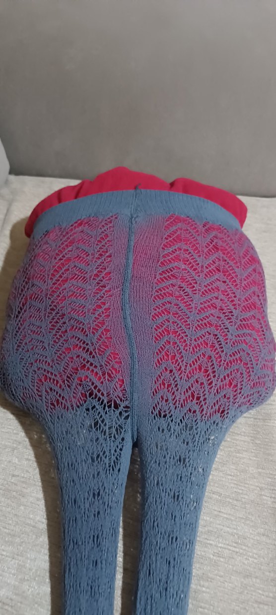 Gri Dantel Kadın külotlu çorap - Görsel 5