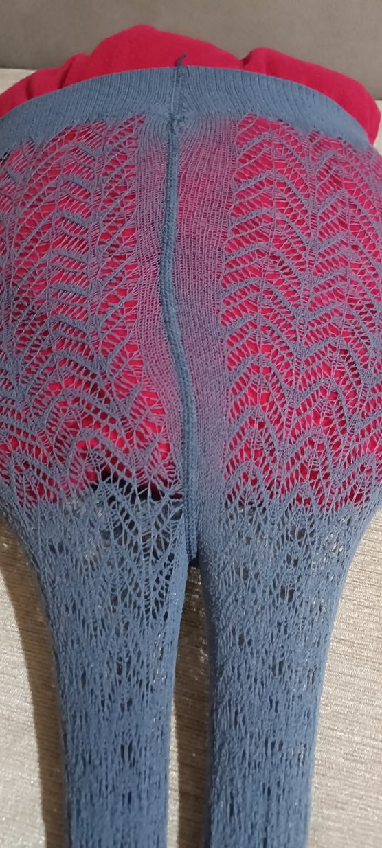 Gri Dantel Kadın külotlu çorap - Görsel 3