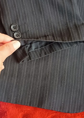 Düğmeli Siyah Erkek kumaş ceket - Görsel 6