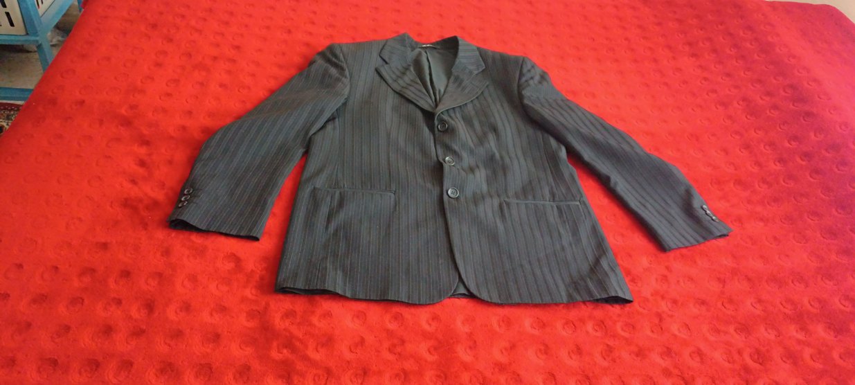 Düğmeli Siyah Erkek kumaş ceket - Görsel 4