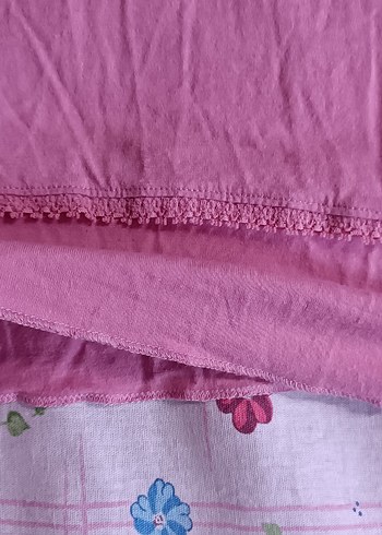s Beden pembe Renk Pembe V Yakalı ipek penye tunik