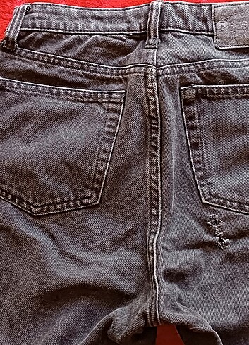 xs Beden gri Renk MOM KOT PANTOLON