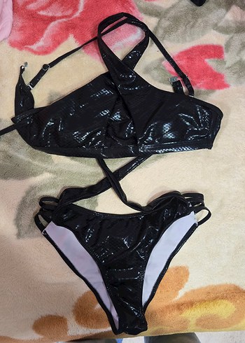 s Beden Siyah Transparan Gotik Mini Bikini