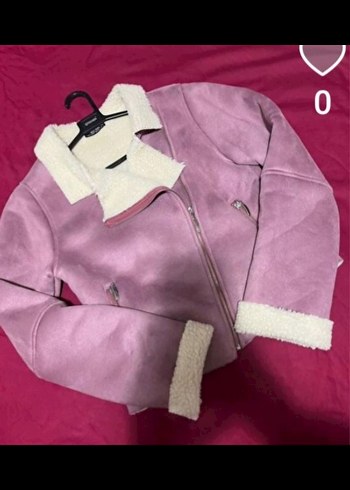 Defacto Kadın Pembe Kürklü Midi Kışlık Ceket