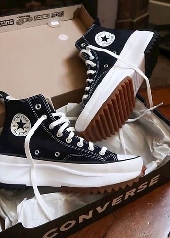 39 Beden Siyah Converse Platform Kadın Spor Ayakkabı