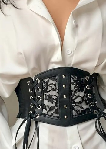  Beden siyah Renk Siyah Deri Gotik Kuşak Kemer
