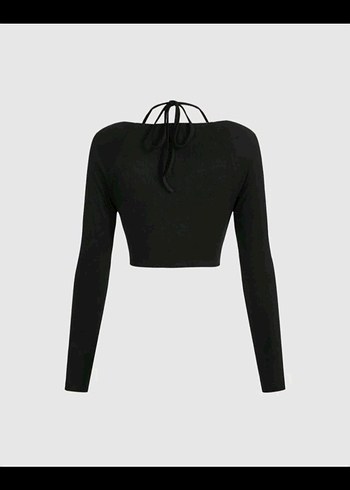 Sheinside Derili Siyah Mini Straplez Bluz