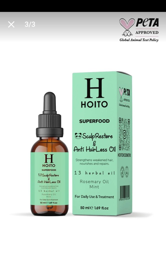 Biberiye ve Nane Yağlı Saç Bakım Yağı 50ml - Görsel 4