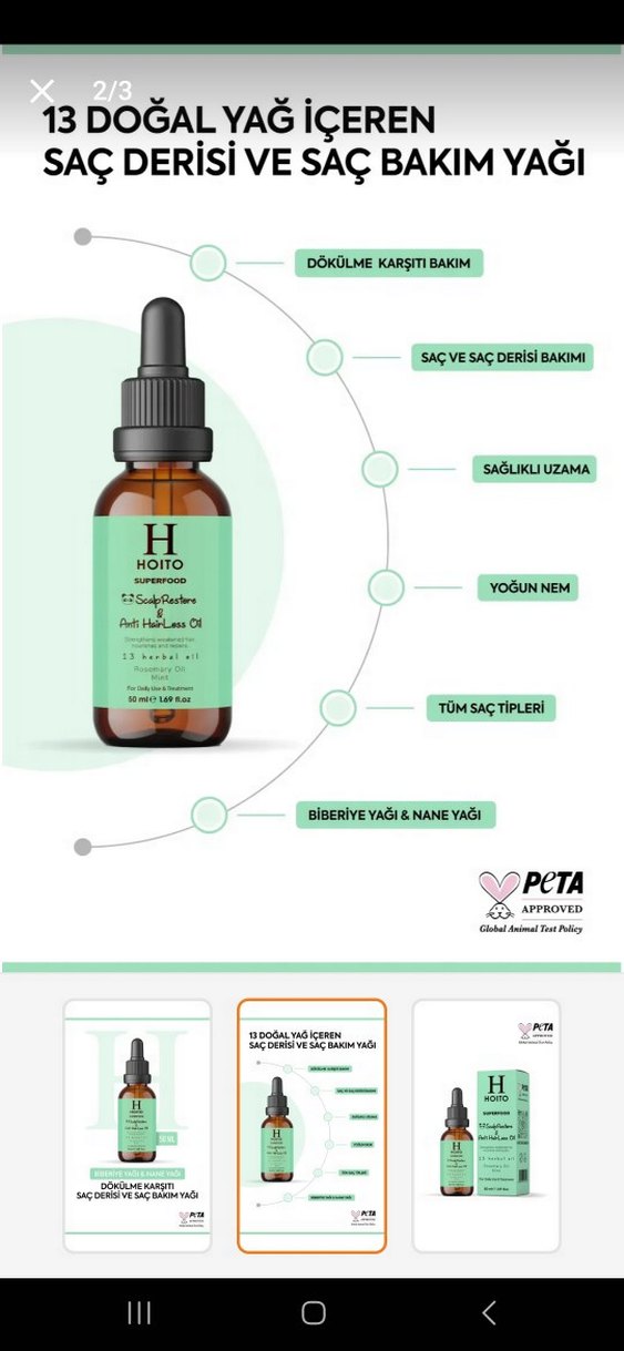 Biberiye ve Nane Yağlı Saç Bakım Yağı 50ml - Görsel 3