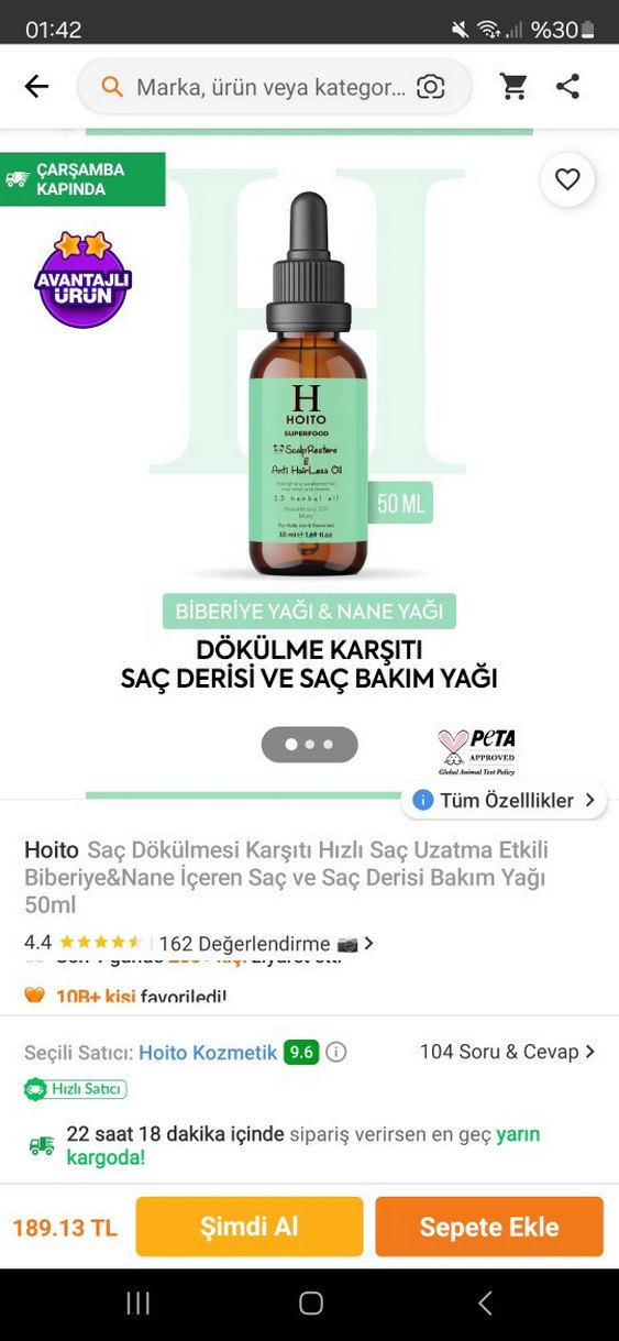 Biberiye ve Nane Yağlı Saç Bakım Yağı 50ml - Görsel 2