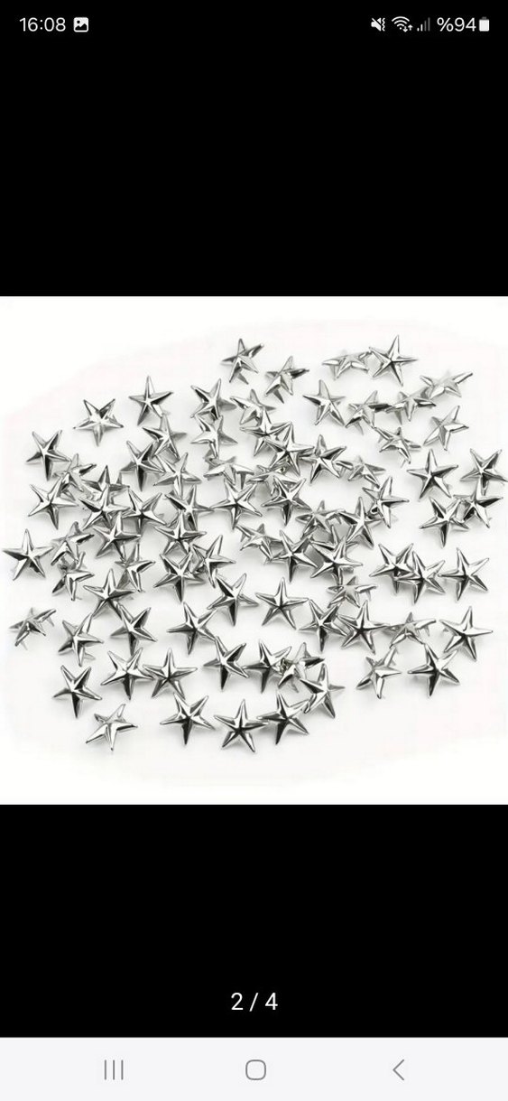 Siyah Yıldız Desenli ayakkabı charm - Görsel 2