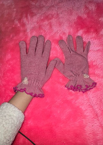 Nakışlı Pembe Eldiven - Görsel 4