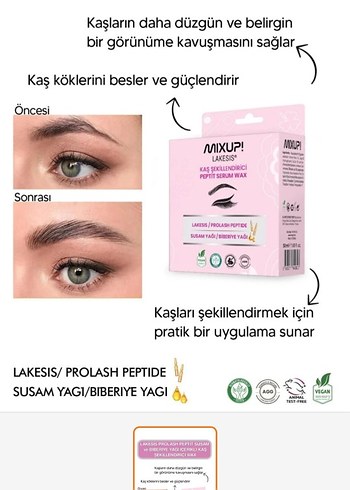 Mixup Kaş Şekillendirici Peptit Serum Wax - Görsel 3