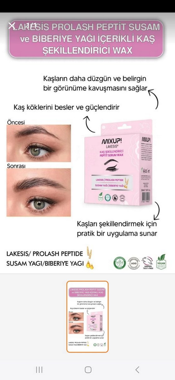 Mixup Kaş Şekillendirici Peptit Serum Wax - Görsel 3