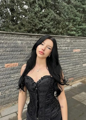 Siyah Fırfırlı Straplez Gotik Büstiyer - Görsel 5