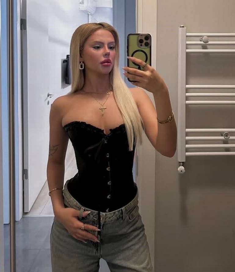 Siyah Fırfırlı Straplez Gotik Büstiyer - Görsel 4