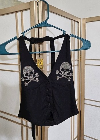 Siyah Gotik Kadın Straplez Bustiyer - Görsel 5