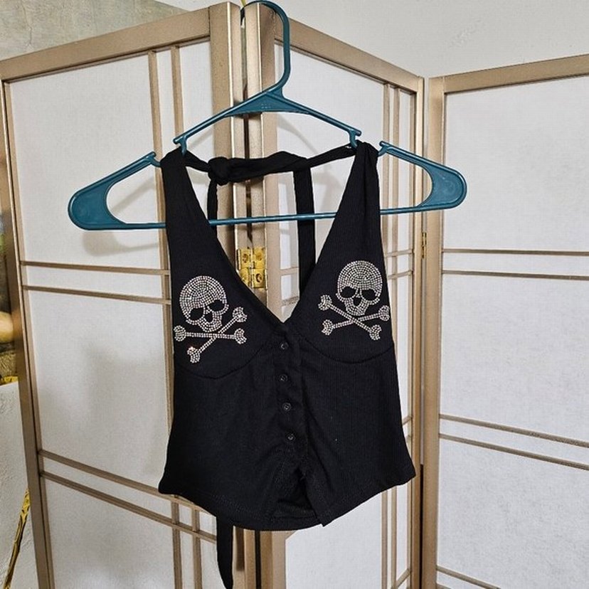 Siyah Gotik Kadın Straplez Bustiyer - Görsel 5