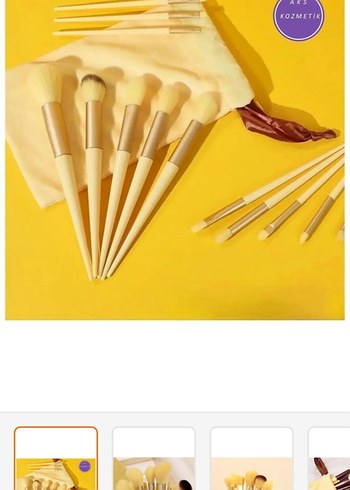 13 lü Bej Makyaj Fırçası Seti - Görsel 8