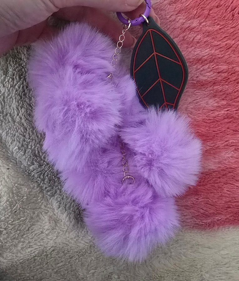 Mor Kürklü Bohem Anahtarlık - Görsel 2
