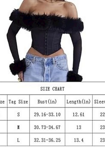 Kürk Detaylı Siyah Straplez Gotik Büstiyer - Görsel 14