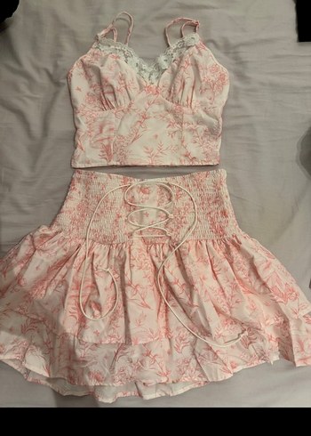 Dantel Detaylı Pembe Mini Elbise - Görsel 2