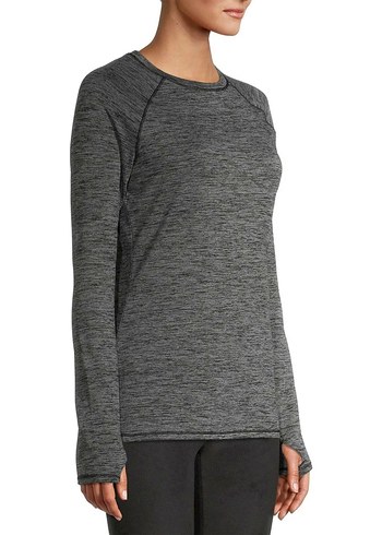 Kadın Gri Uzun Kollu Atletik Üst - Görsel 2