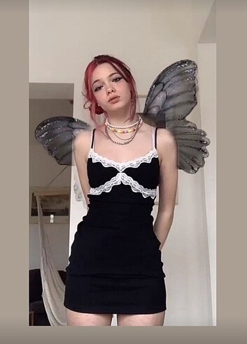 Bershka dantelli pinterest y2k elbise