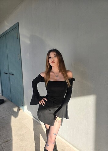 Yarasa kol elbise