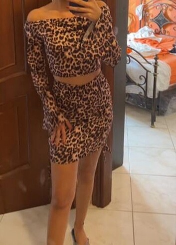 Sheinside Leopar ikili takım