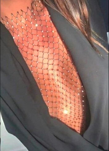 Sheinside File taşlı crop