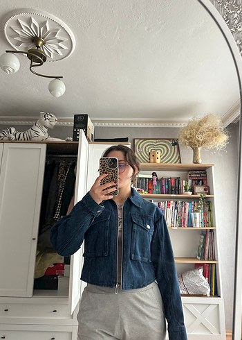 Mavi Jeans Gri Kadın Denim Ceket, Normal Boy, Salaş Kesim
