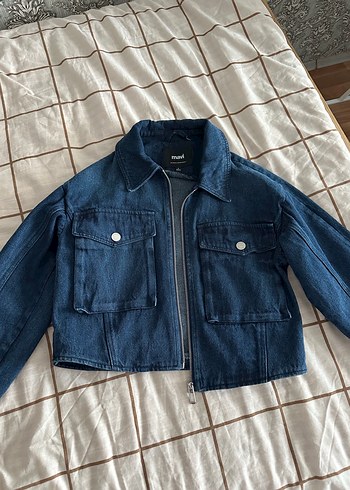 s Beden gri Renk Gri Kadın Denim Ceket, Normal Boy, Salaş Kesim