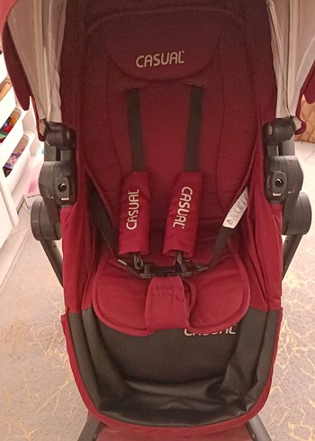 Bordo Bebek Arabası ve Oto Koltuğu Seti - Görsel 5