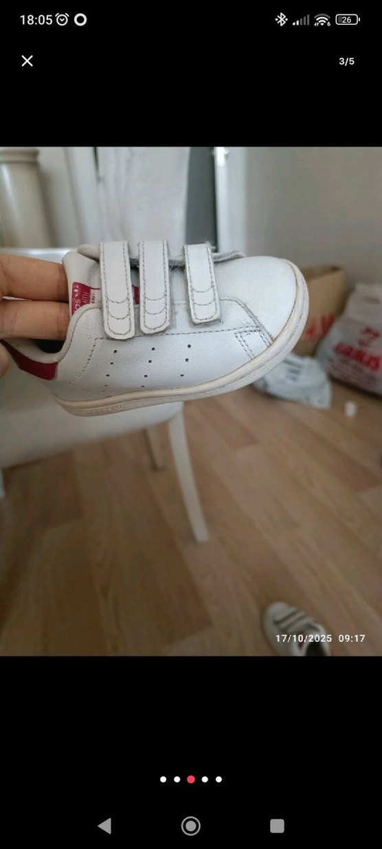 Kız Çocuk stan smith Beyaz Spor ayakkabı - Görsel 3