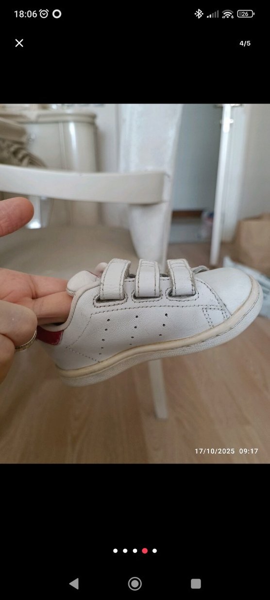 Kız Çocuk stan smith Beyaz Spor ayakkabı - Görsel 4