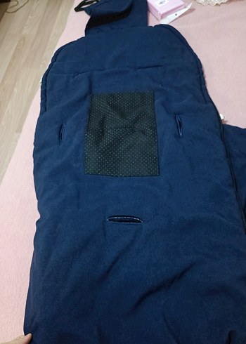 Koyu Mavi Bebek Arabası Örtüsü - Görsel 2