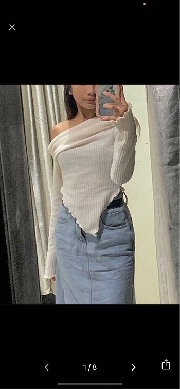 Shein Asimetrik Bluz Üst