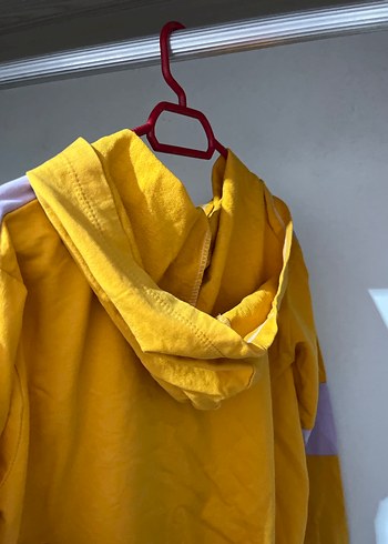 Sarı Kapüşonlu Salaş Sweatshirt - Görsel 3