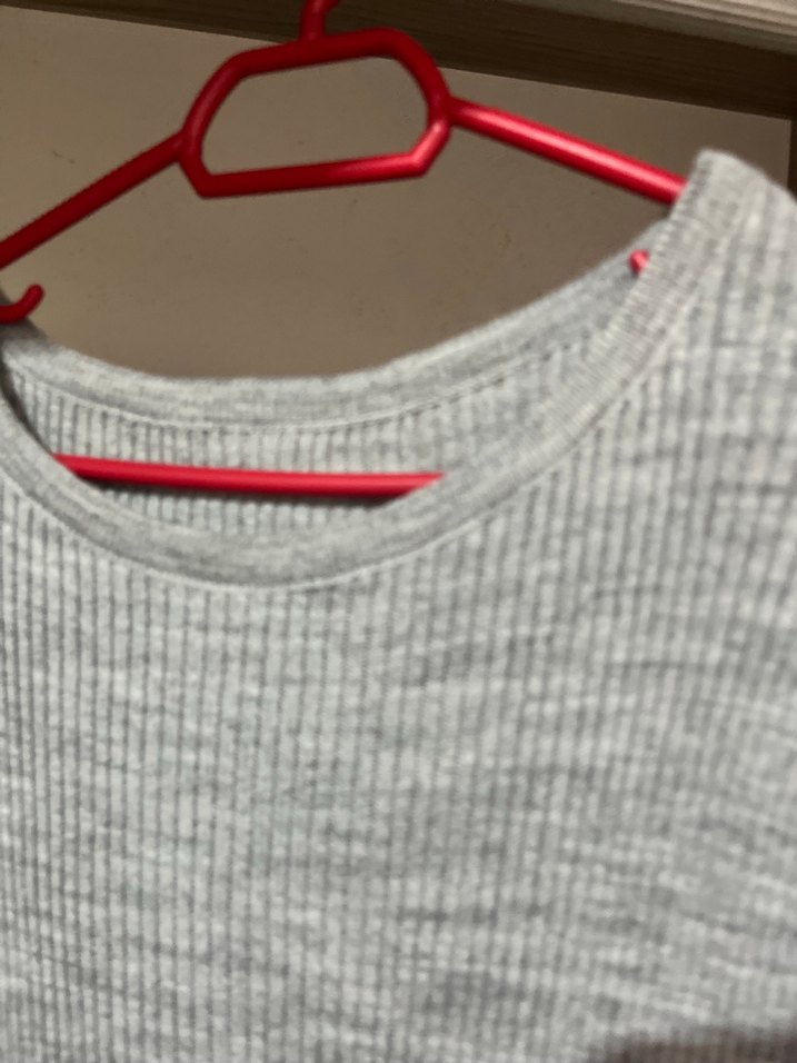 Gri Çizgili Uzun Triko Elbise - Görsel 2