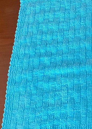 Renkli Mavi Örgü Çocuk Battaniyesi - Görsel 2