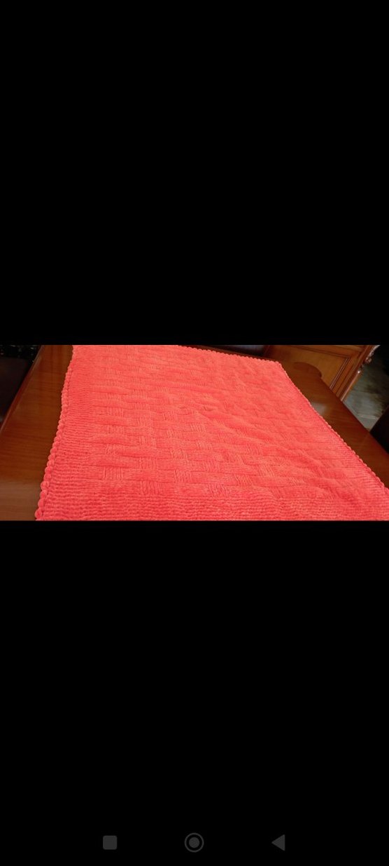 kadife ipten örgü bebek battaniyesi - Görsel 3