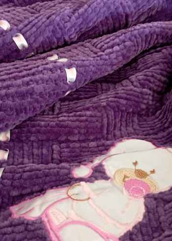 kadife ipten bebek battaniyesi - Görsel 5