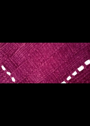 Mor Nakışlı Örgü Çocuk Battaniyesi - Görsel 6